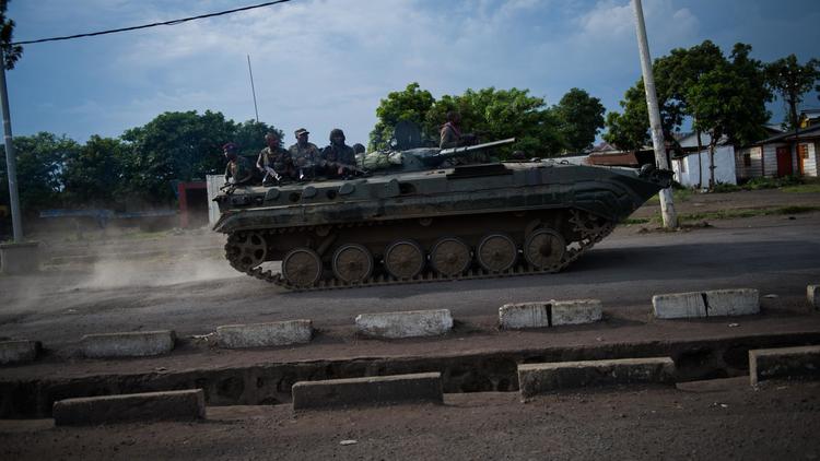 Des militaires congolais dans les rues de Goma, le 19 novembre 2012 [Phil Moore / AFP]