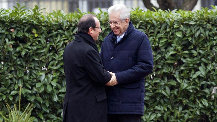François Hollande et Mario le 3 décembre 2012 à Lyon [Robert Pratta / AFP]