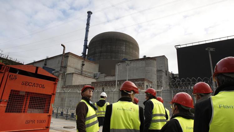 Photo du réacteur nucléaire EPR en construction à Flamanville (Manche), le 8 novembre 2012 [Charly Triballeau / AFP/Archives]