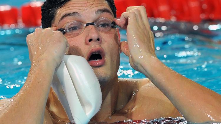 Le nageur français Florent Manaudou, champion olympique, le 13 décembre 2012 sur 50 m nage libre lors des championnats du monde en petit bassin à Istanbul [Bulent Kilic / AFP/Archives]