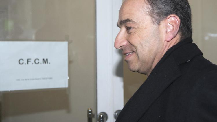 Jean-François Copé le 8 janvier 2013 à son arrivée au Conseil français du culte musulman (CFCM) à Paris [Joel Saget / AFP]