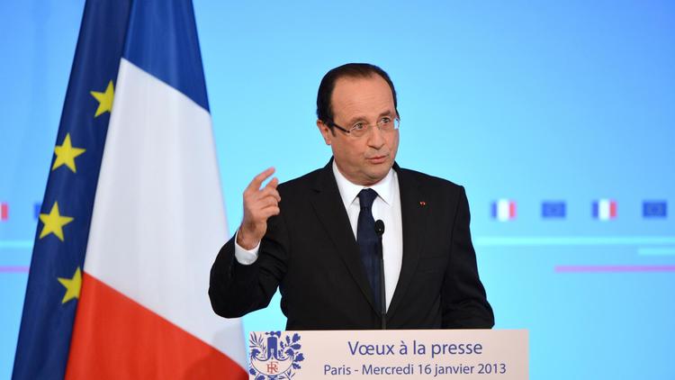 François Hollande le 16 janvier 2013 à l'Elysée à Paris [Miguel Medina / AFP]