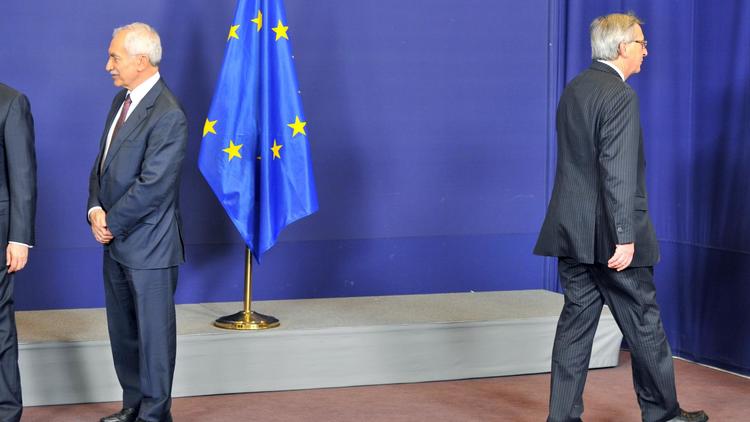Le chef de file des ministres des Finances de la zone euro, Jean-Claude Juncker, le 21 janvier 2013 à Bruxelles [Georges Gobet / AFP]