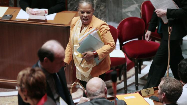 La ministre de la Justice, Christiane Taubira, à l'Assemblée nationale, le 30 janvier 2013 à Paris [Jacques Demarthon / AFP/Archives]