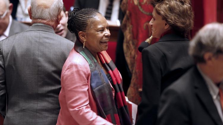 La ministre de la Justice Christiane Taubira à l'Assemblée nationale à Paris le 5 février 2013