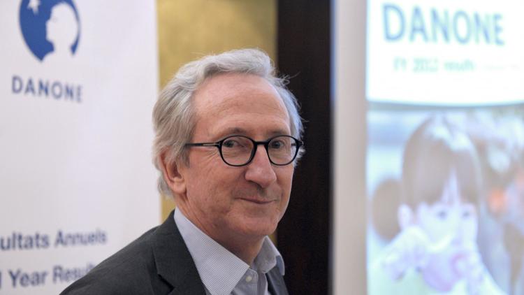 Franck Riboud, PDG de Danone, le 19 février 2013 avant la conférence de presse pour présenter les résultats financiers de son groupe [Eric Piermont / AFP]