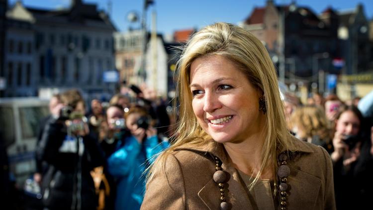 Maxima, la future reine des Pays-Bas, à Amsterdam, le 2 avril 2013 [Robin Utrecht / ANP/AFP/Archives]