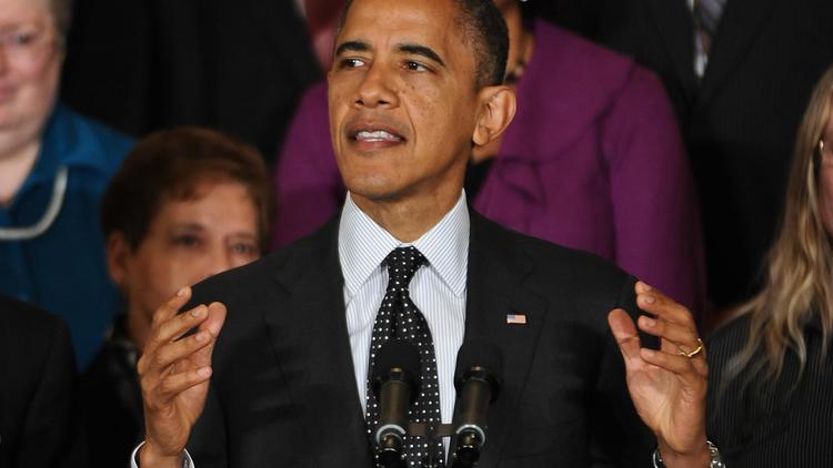 Le président américain Barack Obama, le 9 novembre 2012 à Washington [Nicholas Kamm / AFP]