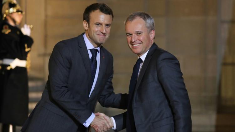 François de Rugy et Emmanuel Macron à l'Elysée, le 20 novembre 2017 [LUDOVIC MARIN / AFP/Archives]