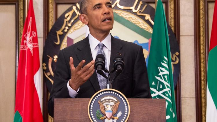 Le président américain Barack Obama à Ryad, le 21 avril 2016, en Arabie saoudite [Jim Watson / AFP]