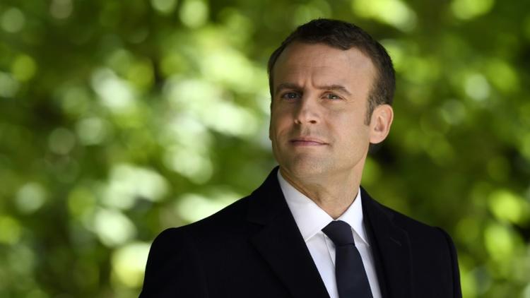 Emmanuel Macron lors de  la cérémonie de commémoration de l'abolition de l'esclavage, le 10 mai 2017 à Paris [Eric FEFERBERG / POOL/AFP]