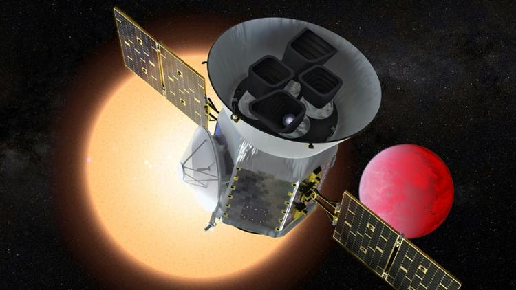 Illustration, remise par la Nasa le 25 mars 2018,  du nouveau télescope TESS dont la mission sera de chercher des exoplanètes susceptibles d'abriter la vie [Handout / NASA/GSFC/AFP/Archives]