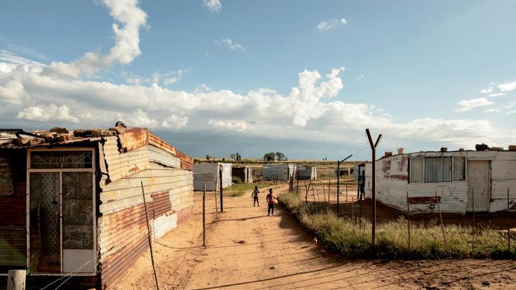 Le township de Tlhabologang à Coligny, dans le nord de l' Afrique du Sud, le 15 avril 2019 [LUCA SOLA / AFP]