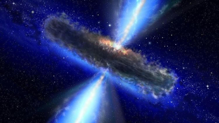Vue d'artiste d'un quasar, réalisée le 13 mars 2012 [Handout / NASA/AFP/Archives]