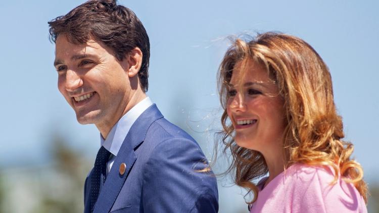 Le premier ministre canadien Justin Trudeau et sa femme Sophie Gregoire Trudeau le 8 juin 2018 à La Malbaie, (Canada) [GEOFF ROBINS / AFP/Archives]