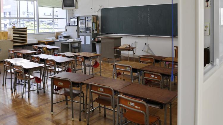Une classe vide au Japon [Kazuhiro Nogi / AFP/Archives]