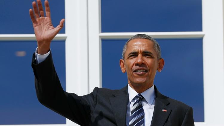 Le président américain Barack Obama à Hanovre, en Allemagne, le 24 avril 2016 [KAI PFAFFENBACH / POOL/AFP]