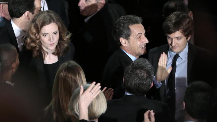 Nathalie Kosciusko-Morizet et Nicolas Sarozy le 10 février 2014 au gymnase Japy à Paris [Demarthon / AFP/Archives]