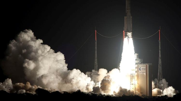 Lancement d'une fusée Ariane 5