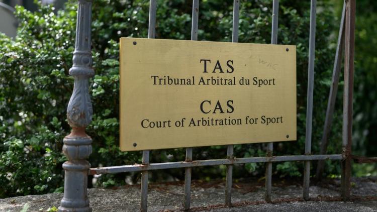 Entrée du Tribunal arbitral du sport (TAS) à Genève, le 8 juin 2020   [Fabrice COFFRINI / AFP/Archives]