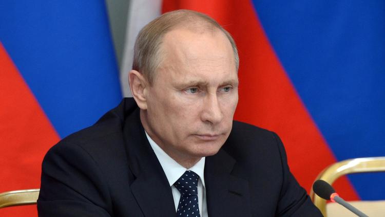 Le président russe Vladimir Poutine à Astrakan, le 4 juin 2014 [Alexei Nikolsky / Ria-Novosti/AFP/Archives]