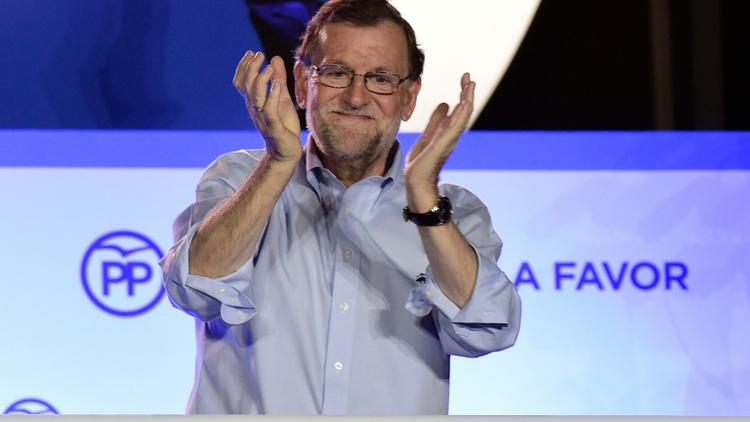 Le chef du gouvernement sortant en Espagne, le conservateur Mariano Rajoy, le 26 juin 2016 à Madrid [JOSE JORDAN                     / AFP]