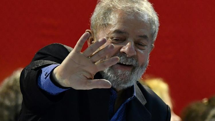 L'ancien président brésilien Luiz Inacio Lula, à Sao Paulo le 5 mai 2017 [NELSON ALMEIDA / AFP]