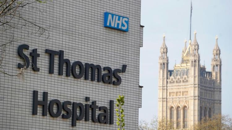 L'hôpital St Thomas de Londres, le 11 avril 2020 où est hospitalisé le Premier ministre britannique Boris Johnson [Niklas HALLE'N / AFP]