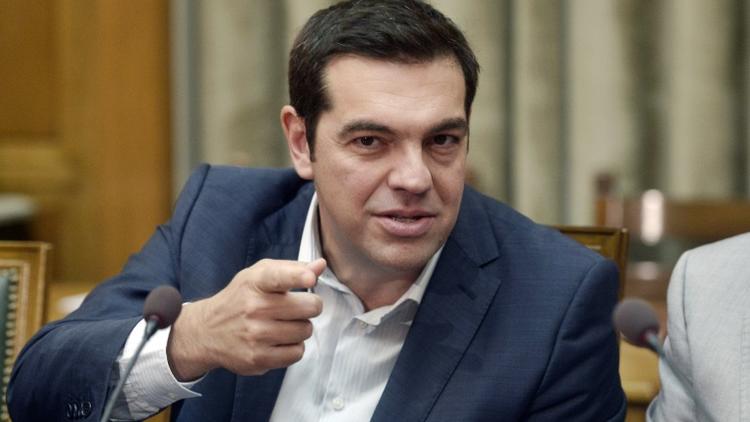 Le Premier ministre grec Alexis Tsipras lors du premier conseil des ministres du nouveau gouvernement le 25 septembre 2015 à Athènes [LOUISA GOULIAMAKI / AFP]
