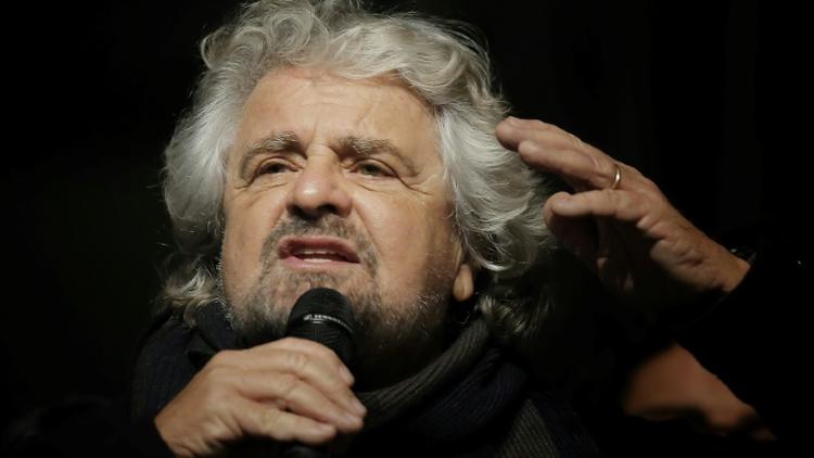 Le leader du Mouvement 5 étoiles (M5S) Beppe Grillo à TUrin, en Italie, le 2 décembre 2016 [MARCO BERTORELLO / AFP]