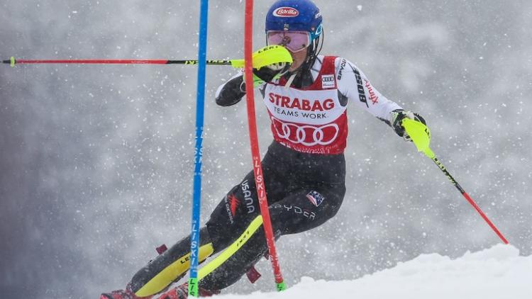 L'Américaine Mikaela Shiffrin remporte le slalom de Spindleruv Mlyn en République tchèque le 9 mars 2019 [Michal CIZEK / AFP]