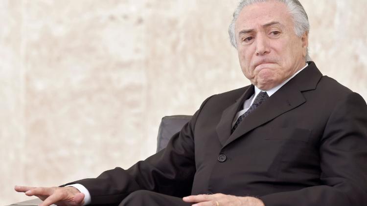 Le président brésilien par intérim Michel Temer, à Brasilia le 25 mai 2016 [EVARISTO SA / AFP/Archives]