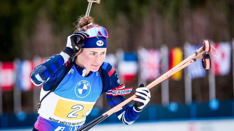 Justine Braisaz-Bouchet est championne olympique et championne du monde de la mass start.