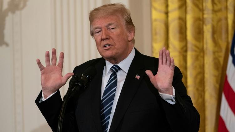 Donald Trump, le 18 mai 2018, à Washington DC [NICHOLAS KAMM / AFP/Archives]