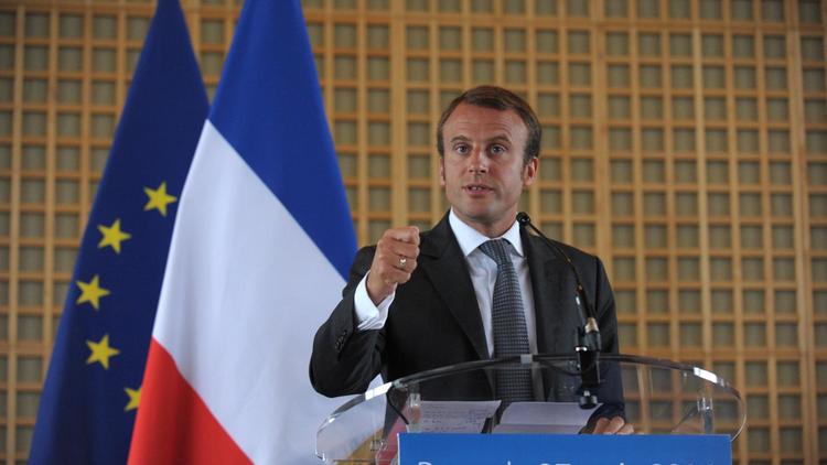 Emmanuel Macron lors de la passation de pouvoirs le 27 août 2014 à Bercy  [Eric Piermont / AFP/Archives]
