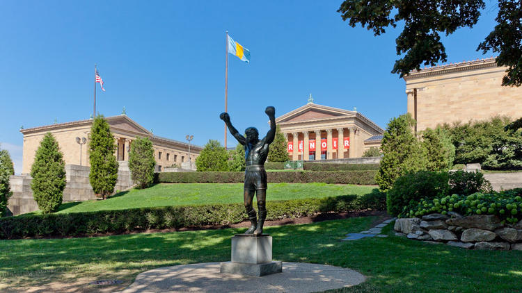 Erigée en 2006, la statue de Rocky est l'une des attractions les plus populaires de Philadelphie. 