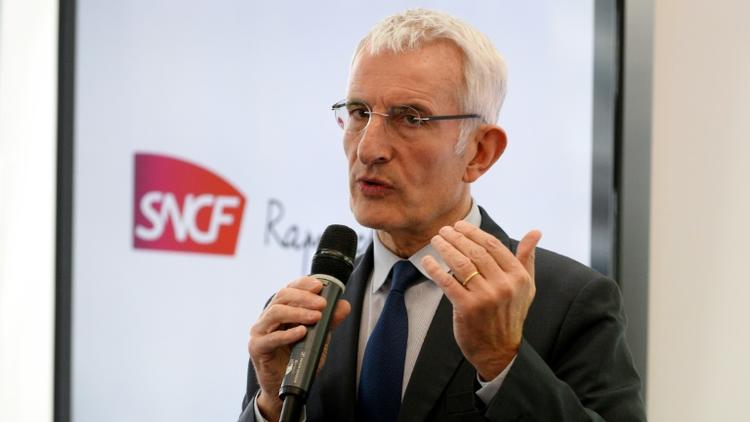 Le président de la SNCF, Guillaume Pepy le 27 février 2017 [ERIC PIERMONT / AFP/Archives]