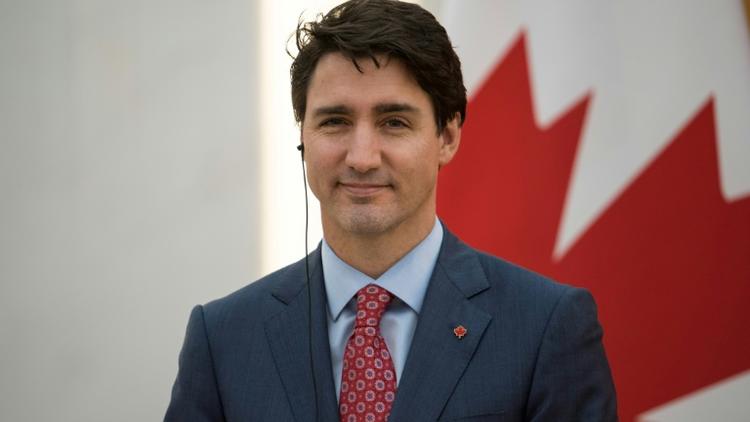 Le Premier ministre canadien Justin Trudeau lors d'une conférence de presse à Pékin, le 4 décembre 2017 [Fred DUFOUR / POOL/AFP]