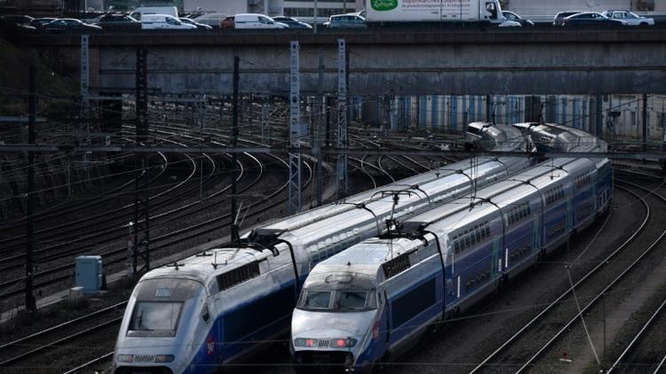 Deux TGV, le 10 avril 2018 à Paris  [GERARD JULIEN / AFP]