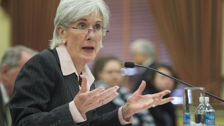 La secrétaire américaine à la Santé Kathleen Sebelius, le 13 mars 2014 à Washington [Jim Watson / AFP/Archives]