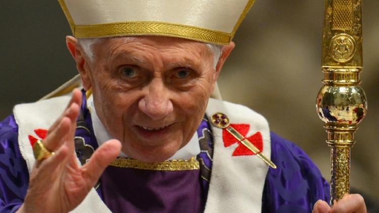 Le pape Benoît XVI lors de la messe du mercredi des cendres au Vatican, le 13 février 2013 [GABRIEL BOUYS, GABRIEL BOUYS / AFP/Archives]