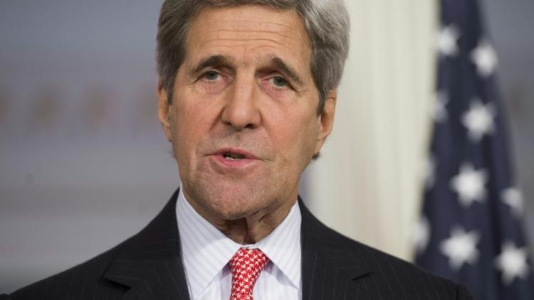 John Kerry à Washington lors d'une conférence de presse, le 18 février 2016 [SAUL LOEB / AFP]