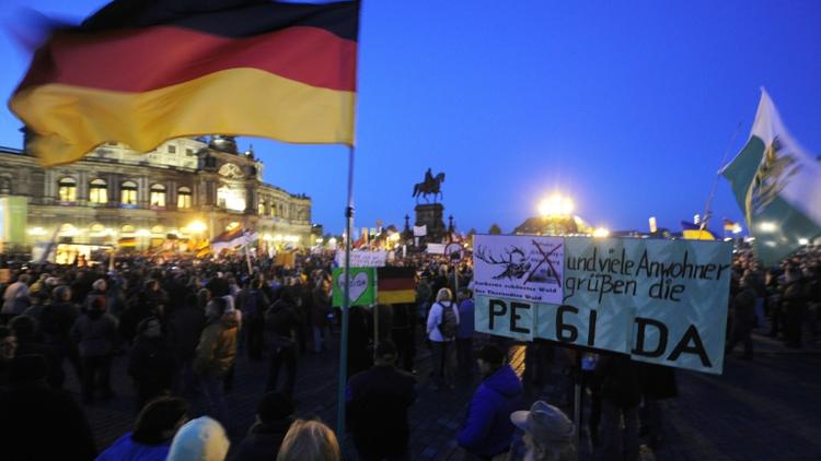 Manifestation à l'appel du mouvement islamophobe  Pegida le 12 octobre 2015 à Dresde [ROBERT MICHAEL / AFP/Archives]