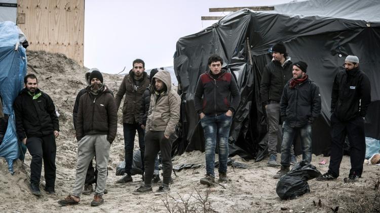 Des migrants dans la "jungle" de Calais, le 21 février 2016 [PHILIPPE HUGUEN / AFP/Archives]