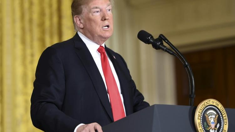 Le président américain Donald Trump à Washington le 18 juin 2018 [Brendan SMIALOWSKI / AFP]