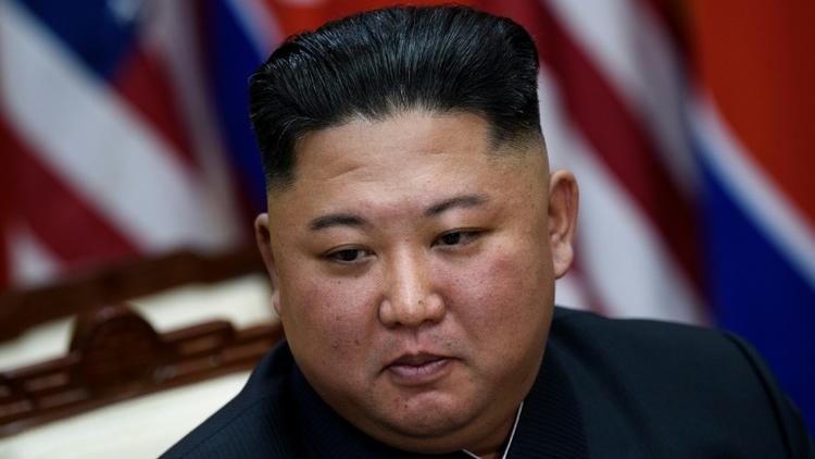 Le dirigeant nord-coréen Kim Jong Un, le 30 juin 2019 dans la zone démilitarisée de Panmunjon  [Brendan Smialowski / AFP/Archives]