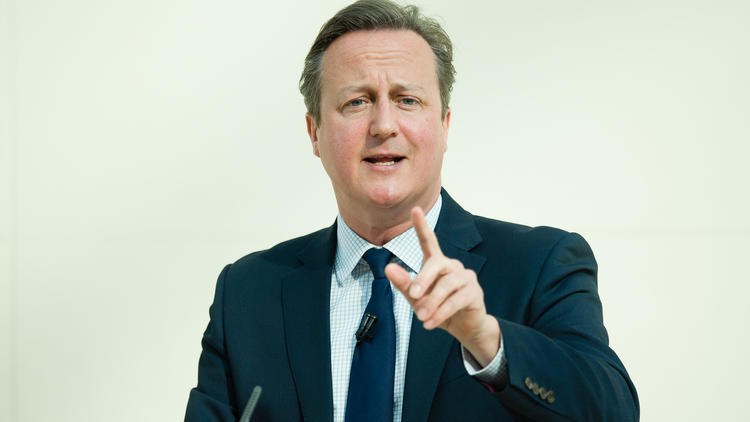 Le Premier ministre britannique David Cameron à Londres, lundi 9 mai.