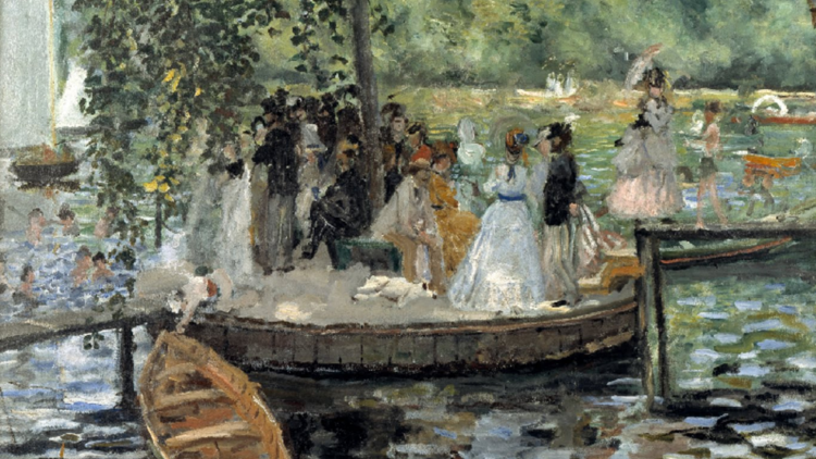 L'exposition virtuelle permet d'explorer des détails de peintures comme «La Grenouillère» d'Auguste Renoir