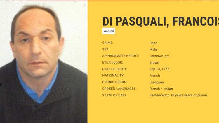 La fiche Europol du fugitif français François di Pasquali.