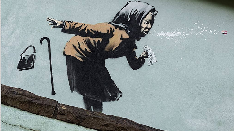 Banksy aime à inclure des illusions d'optique dans ses oeuvres